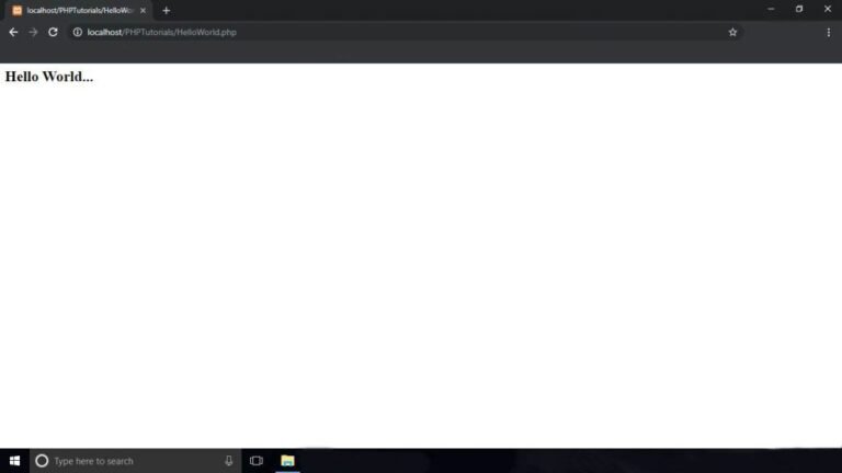 Hello World Program In PHP - Free HTML Tutorials - Owlbuddy